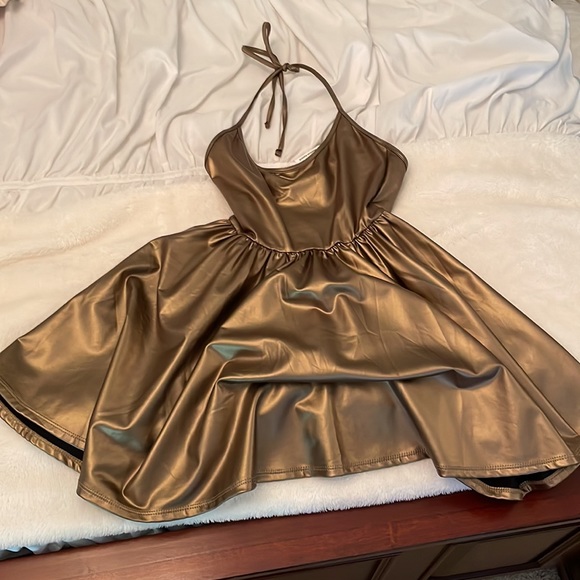 American apparel gold dress size medium - Picture 2 of 3